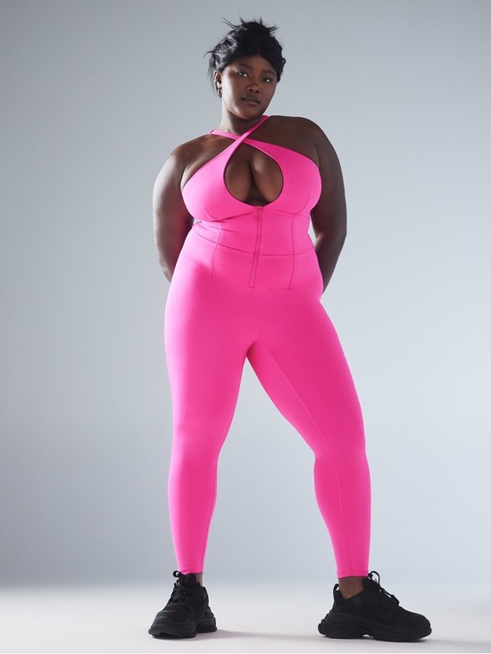 Savage X Fenty Pants - NWT Savage x Fenty Hotline Jumpsuit in Pink Highlighter Size 1X 16/18 NEW